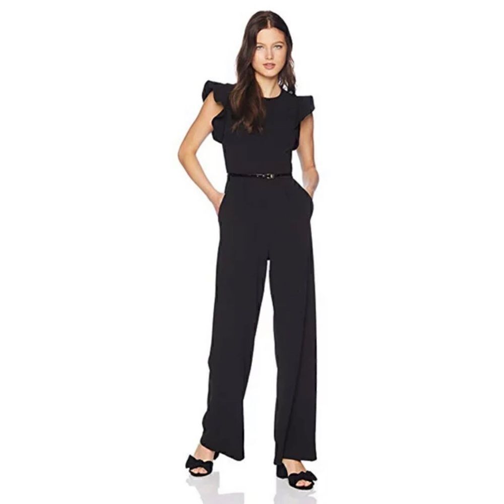 Calvin Klein Women's Jumpsuit with Flutter Sleeves Size 4 NWOT
